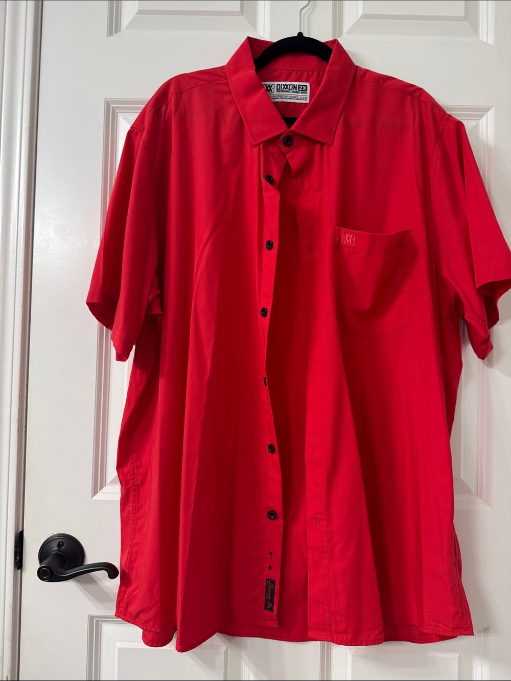 Dixxon Red Short-Sleeve Button-Up Shirt